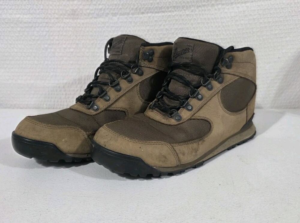 Danner Trekking Jag Waterproof Leather Hiking Boots Sandy Taupe Mens 9d Medium